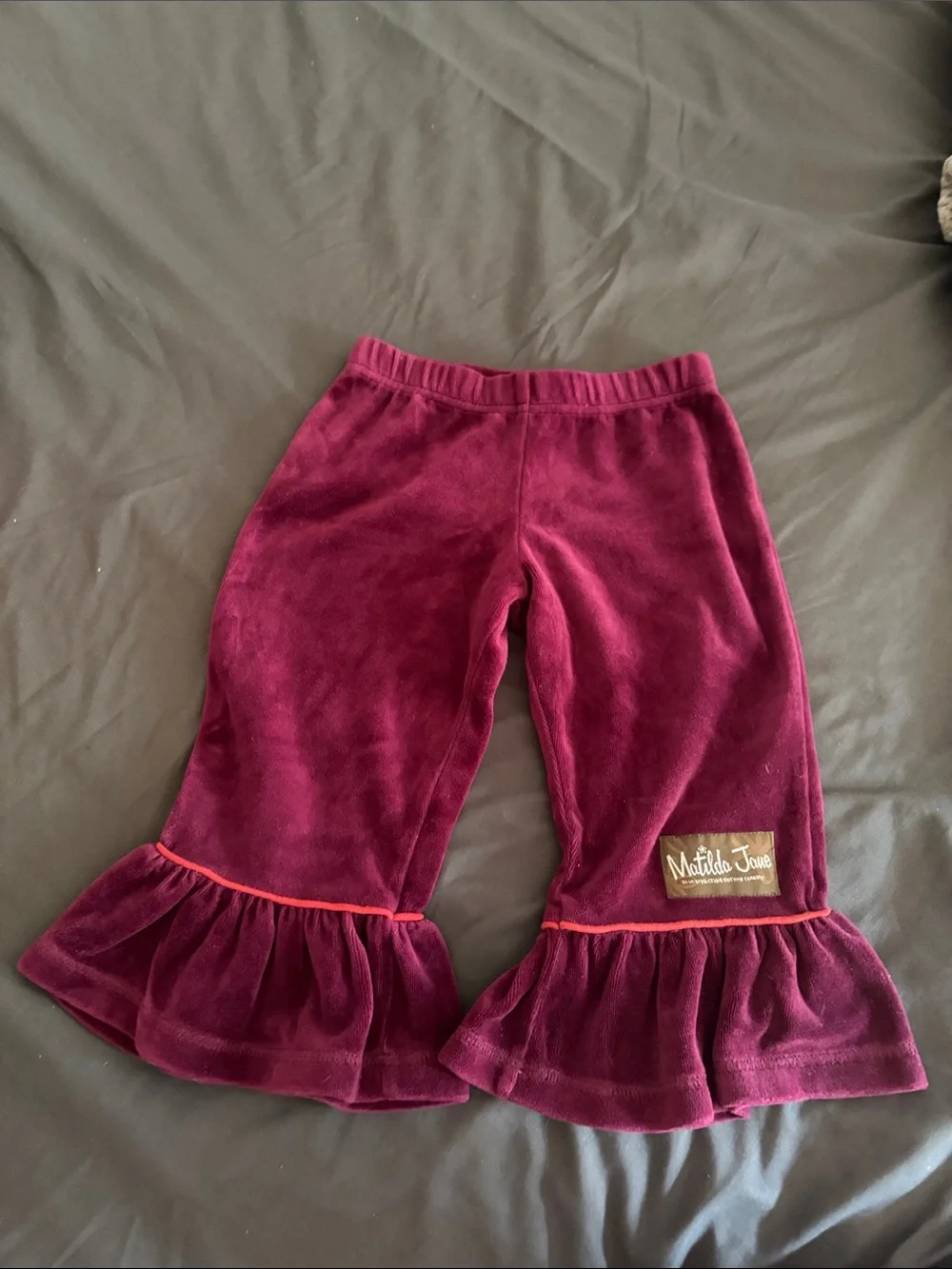 Matilda Jane Burgundy Velvet Ruffles
